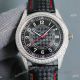 Super Clone Patek Philippe Calatrava Stainless Steel Black Red Strap Diamond bezel_th.jpg